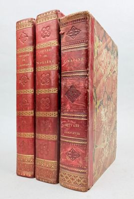 Réunion de 3 volumes in-8 bien reliés en demi-veau rouge d'é…