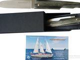 a picture of a knife that is in a box