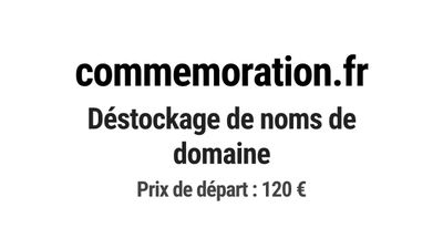 Nom de domaine commemoration.fr.