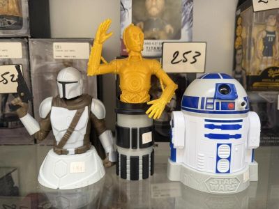 Lot de 3 bustes et lampes décoratives Star Wars comprenant u…