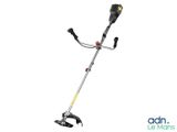 a close up of a string trimmer on a white background