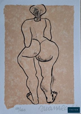 a drawing of a nude woman sitting on a chair