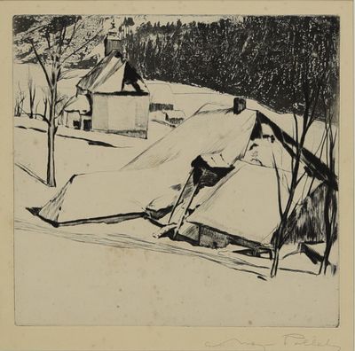 un dessin en noir et blanc représentant un homme faisant du ski dans la neige