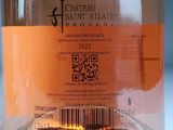 a close up of a bottle of wine with a qr code on it