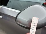 a measuring tape on the side mirror of a car