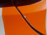 a close up of a car ' s tail light and tail light