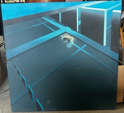 une photo d'une photo d'un bâtiment sur lequel figure une étoile