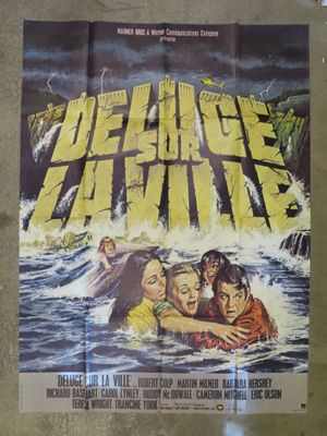 a poster of a movie with a group of people in the water