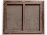 an old window frame with a window pane in the middle of it