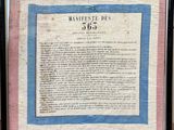 a framed document of the declaration of the first amendment of the united states
