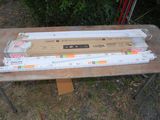 a wooden table with a lot of boxes on top of it