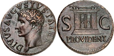 a silver coin with a bust of a man on it