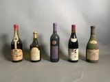 plusieurs bouteilles de vin sont alignées sur une table