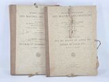 an old book with two pages on it sitting next to each other