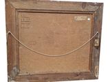 an old picture of a wooden frame with a rope attached to it