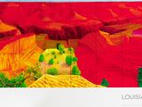 a picture of a colorful picture of a desert