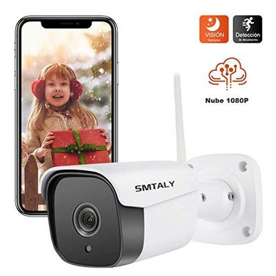 une photo d'une caméra intelligente avec un téléphone à côté