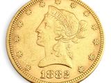an image of a gold coin with a woman ' s head on it