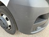 a close up of the front bumper of a car