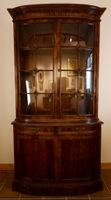 Vitrine anglaise à deux corps en bois vernis ouvrant en part…