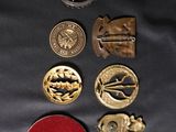 some of the items are sitting on a black cloth