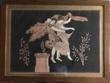 tableau représentant une femme et un enfant à cheval