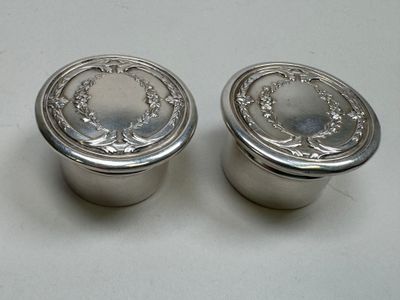 pair of silverplated salt and pepper shakers
