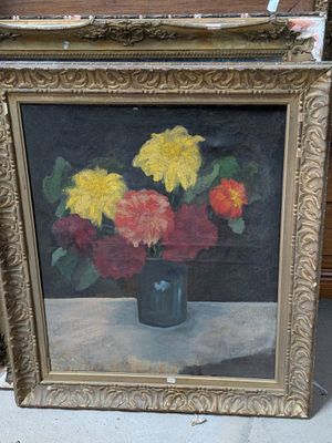 une image d'une peinture de fleurs dans un vase