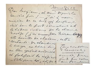 une lettre manuscrite du président des États-Unis à son épouse