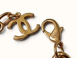 chanel gold plated key chain with cc logo