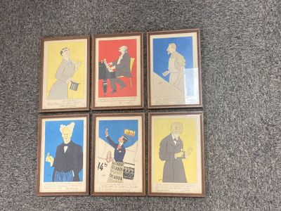 quatre photos encadrées représentant un homme en costume et une femme en robe