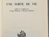 an open book with a picture of a man and a woman on it