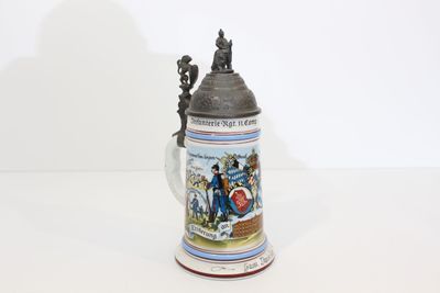 ALLEMAGNE Chope de réserviste, reproduction marquée régiment…