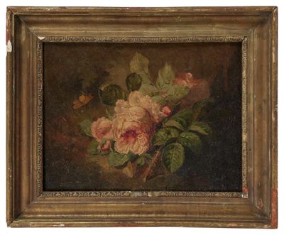 tableau représentant un bouquet de fleurs dans un cadre doré