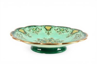 LONGWY et M.P. CHEVALLIER Plat circulaire ou grande coupe en…