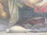 a picture of a painting of a woman holding a cat