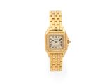 cartier a lady ' s 18ct gold diamond set bracelet watch