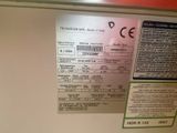 a label on the back of a refrigerator that is not in use