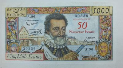 un ancien billet de banque sur lequel figure le portrait d'un homme