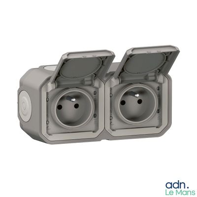 two electrical outlets that are connected to each other