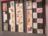 a picture of a picture of a wall with stamps on it