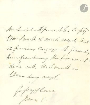 une vieille lettre manuscrite, écrite à l'encre noire sur du papier blanc