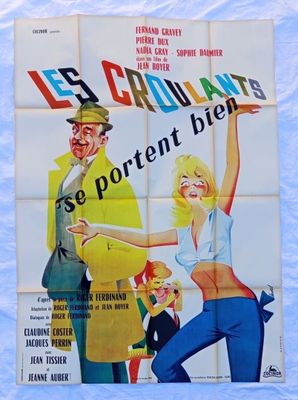 Affiche de cinéma française pour « Le Choulants », représentant un homme et une femme tenant une pancarte