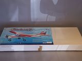 a box with a model of an airplane on it