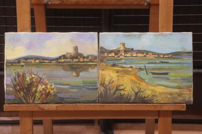 Max TOUTAIN (1935-2006) lot de deux huiles sur toile représe…