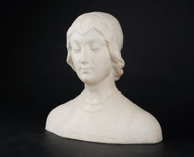 Dame médiévale, sculpture, Albâtre.