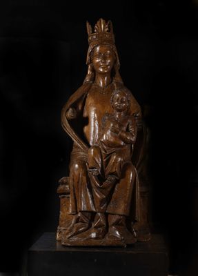 Vierge Monumentale "Sedes Sapientae" Hispanique - Gothique F…