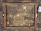 an image of a picture of a painting on a wooden frame