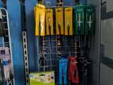 a rack with many different items in it in a store