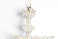 MURANO, Lustre en verre incolore et à dorure pailletée à six… (photo 6)